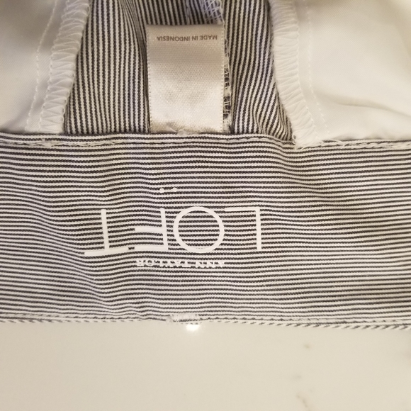 Like New Loft Striped Capris Size 10 - Picture 5 of 8